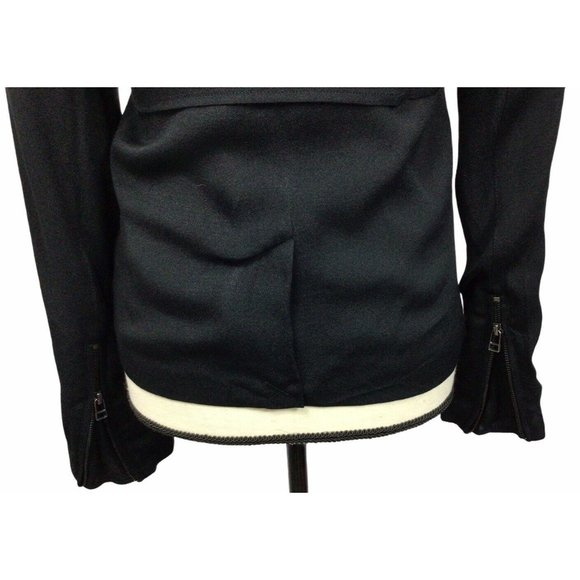 Women's Plenty monk & lou Black Moto Jacket Sz XXS - Picture 5 of 7